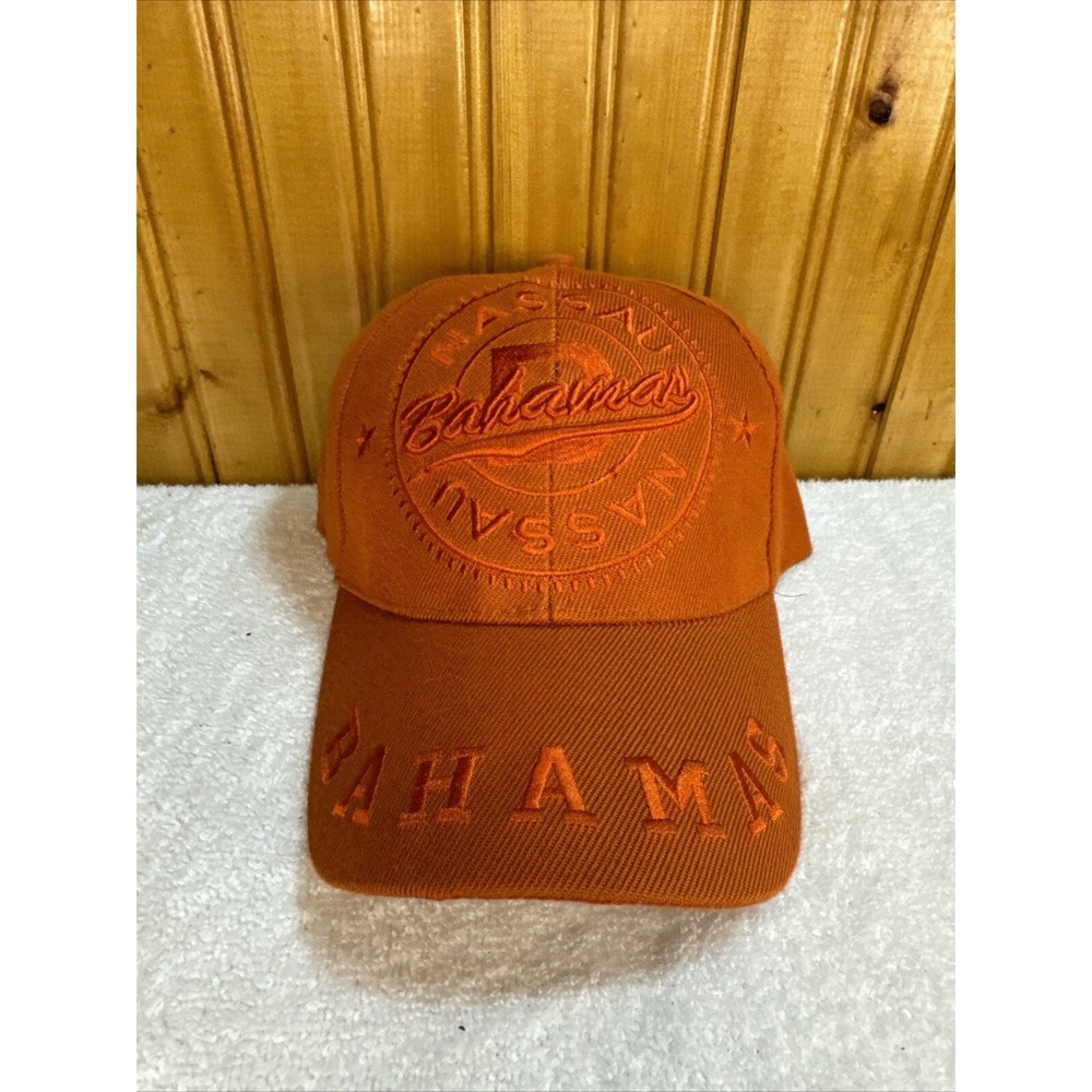 Nassau Bahamas Adjustable Orange Baseball Hat Cap Dorsett